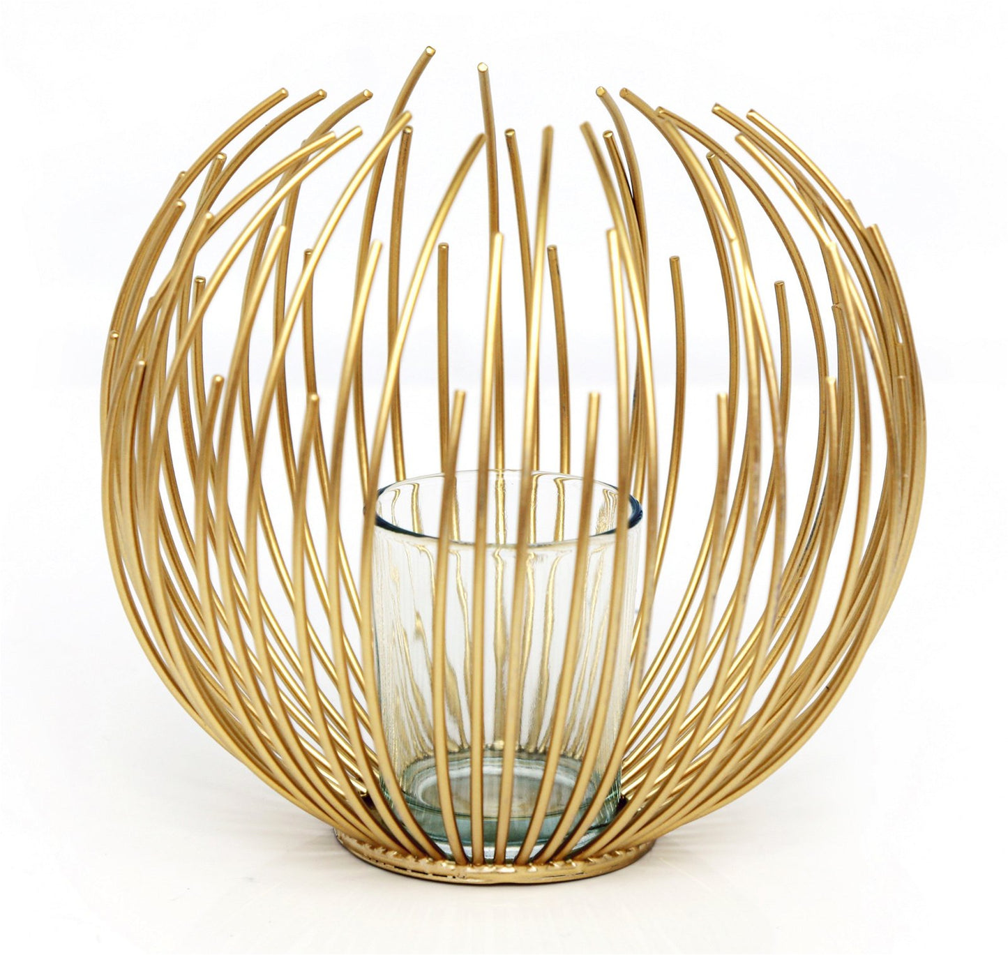 Gold Wire Candle Holder 16cm