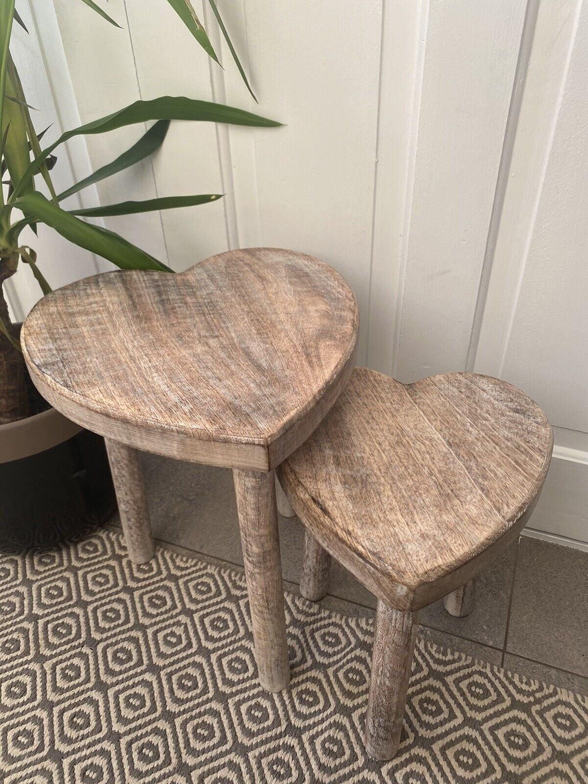 Heart Stools - Set of 2