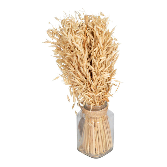 Dried Oat Bouquet in Glass Jar 40cm