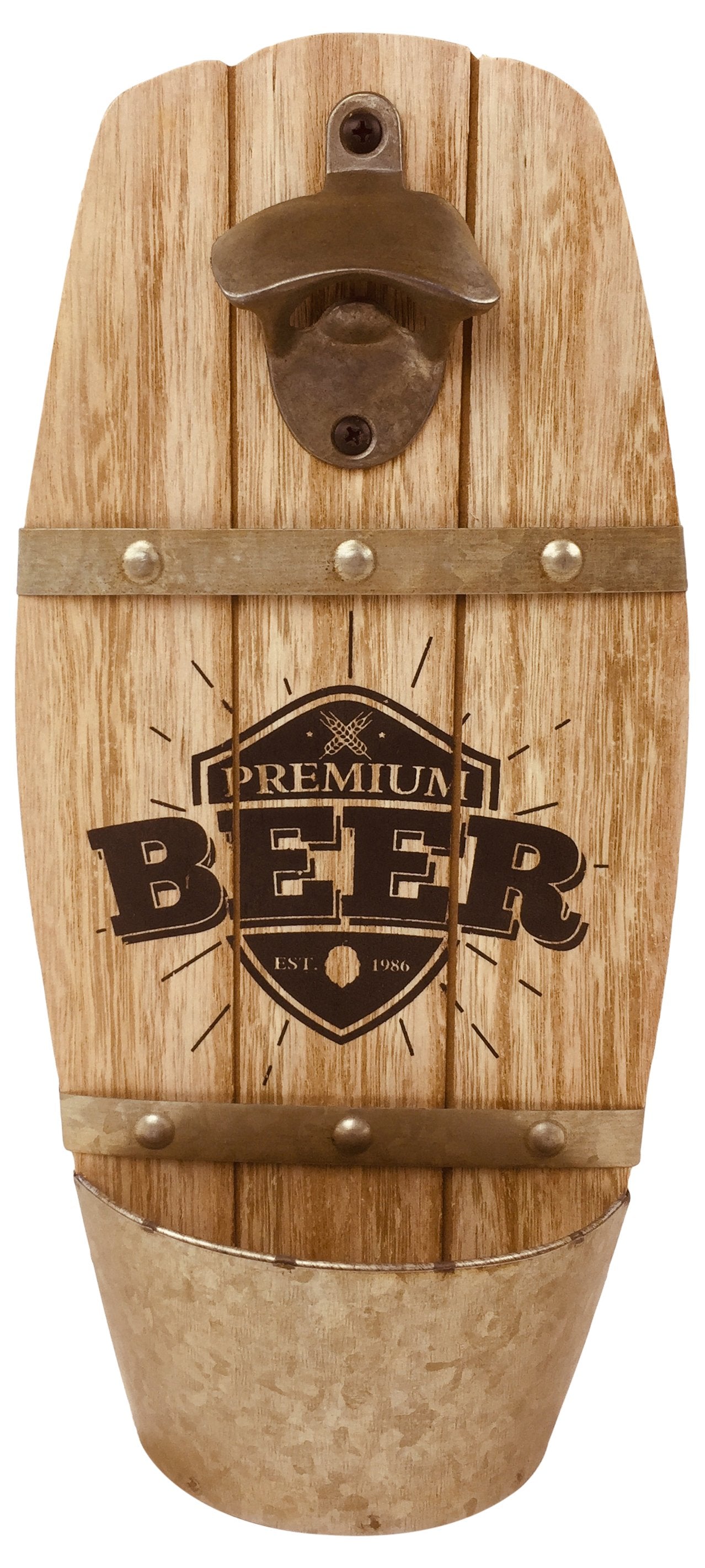 Wall Hanging Beer Barrel Bottle Opener