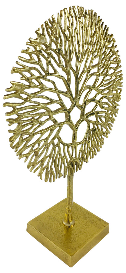 Gold Coral Sculpture