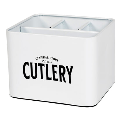 General Store Metal Cutlery Box 18x16cm