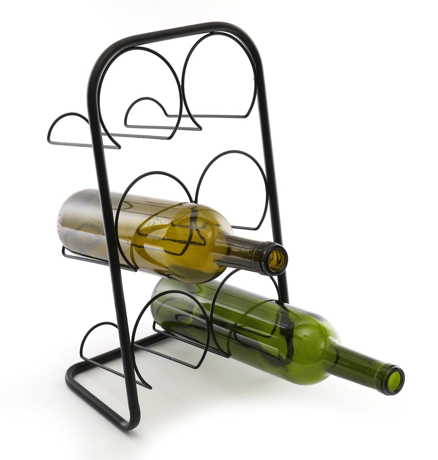 Black Metal Wire 6 Wine Bottle Holder