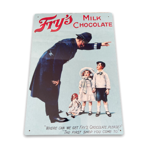 Vintage Metal Sign - Retro Advertising Fry's Milk Chocolates