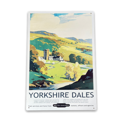 Vintage Metal Sign - British Railways Retro Advertising, Yorkshire Dales