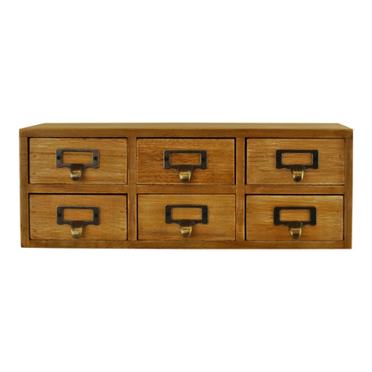 6 Drawer Double Level Small Storage Unit, Trinket Drawers