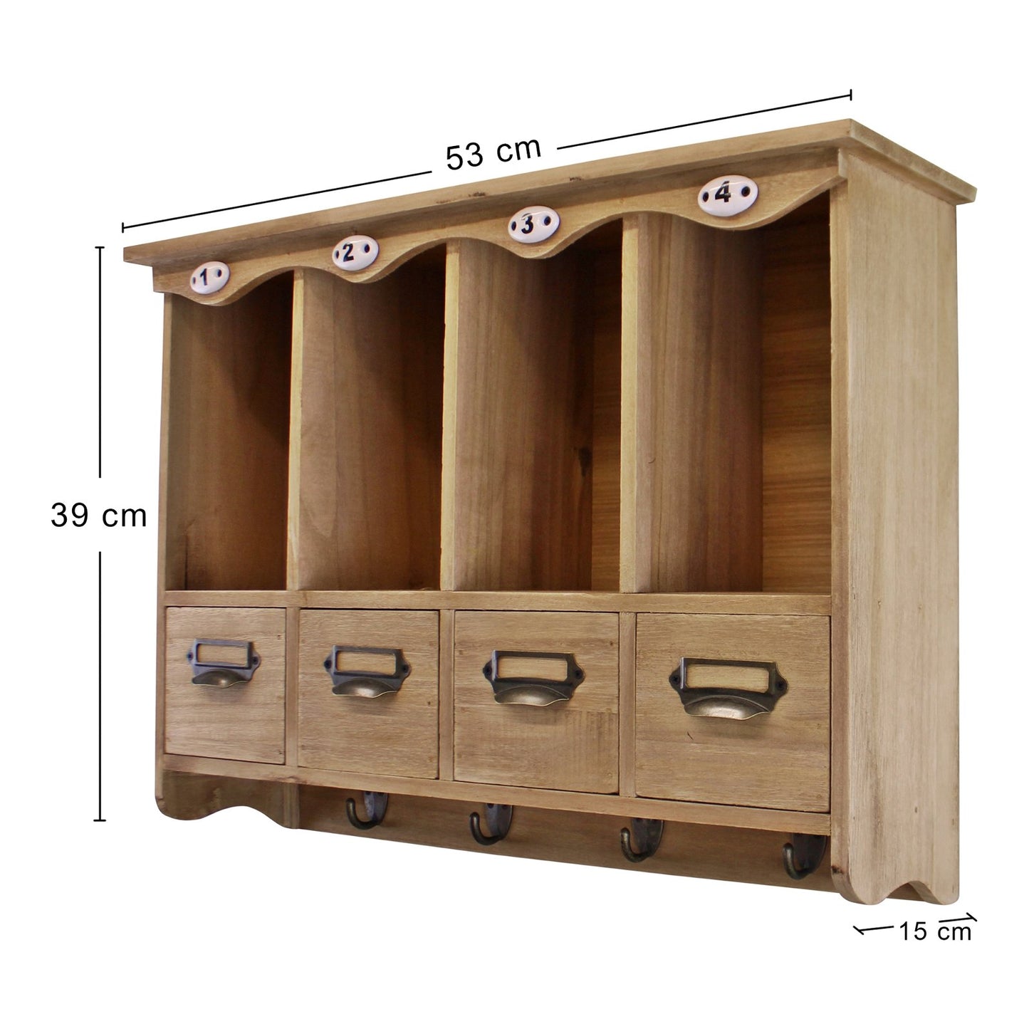 Wooden Wall Hanging Storage Unit