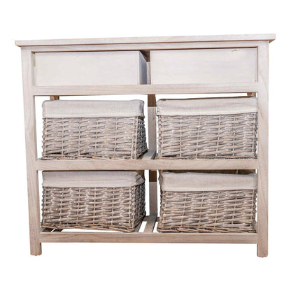 Douglas 2 Drawers Grey Wood Grain Effect Cabinet