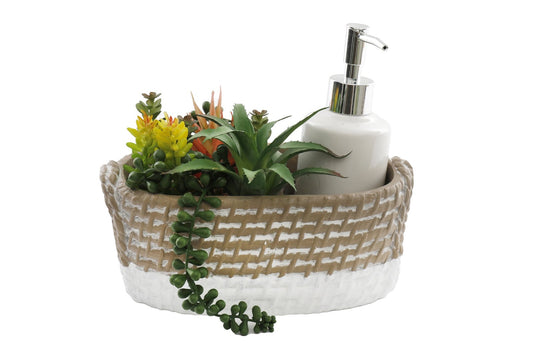 Soap Dispenser Tray with Succulent