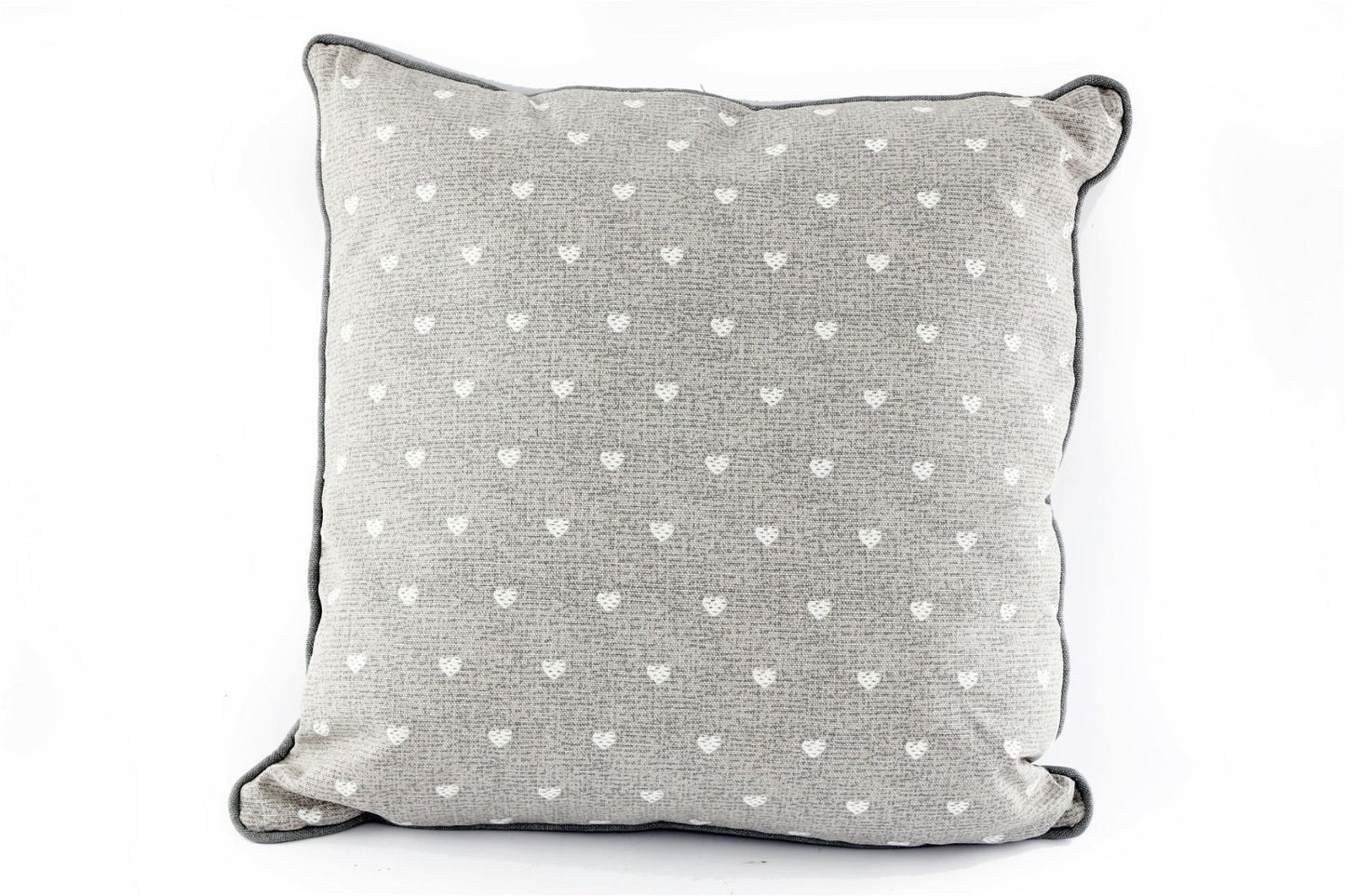 Scatter Cushion With A Grey Heart Print Design 37cm