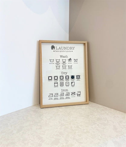 Laundry Care Symbol Guide in Frame