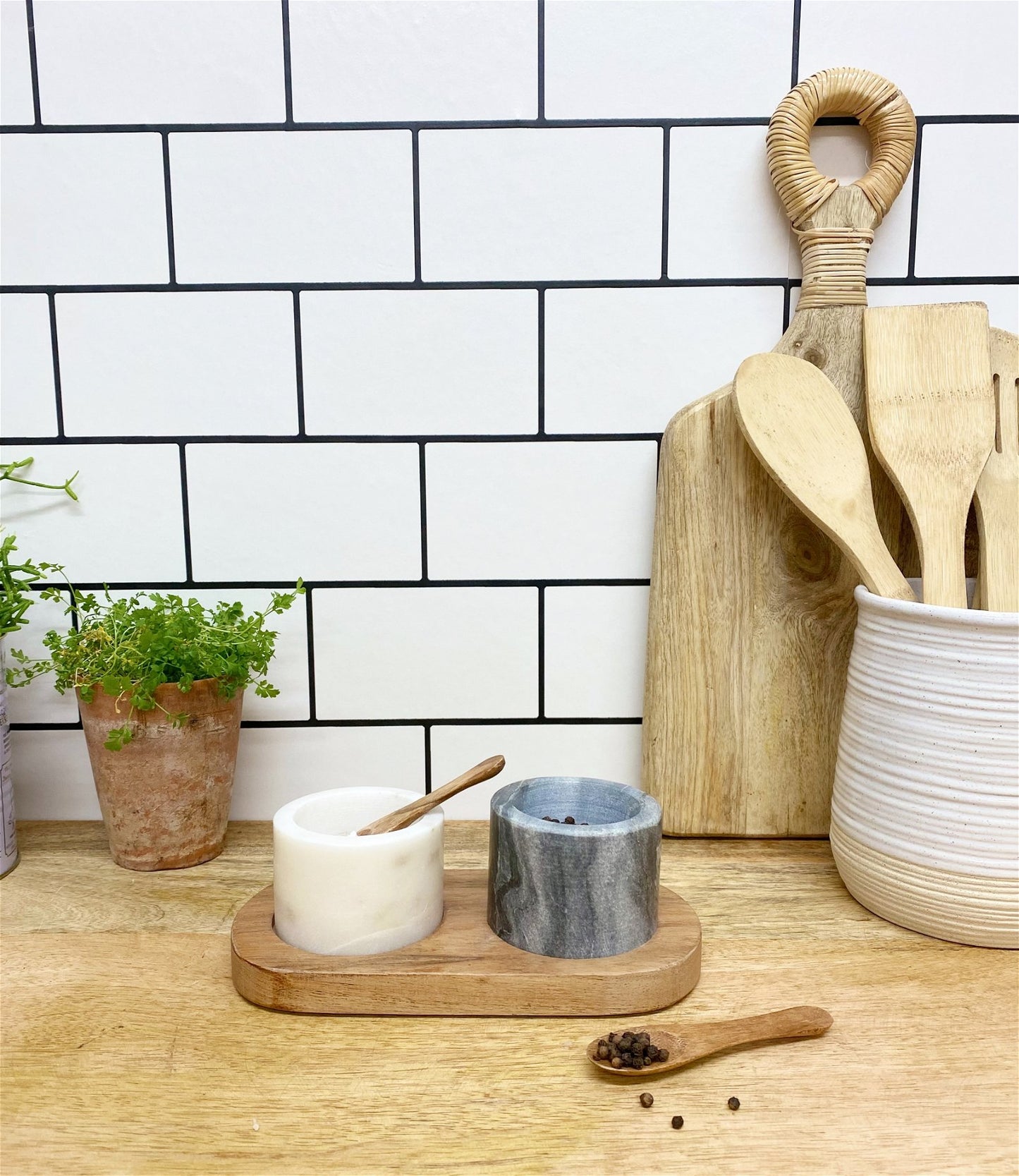 Marble Salt and Pepper Bowls