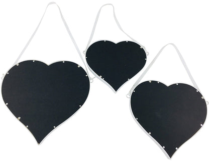 Set of 3 Hanging Heart Mirrors