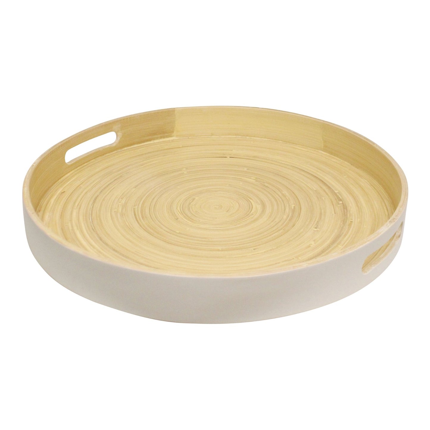 Natural Interiors Bamboo Serving Tray With Handles