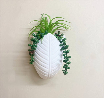 Faux Succulents in Wall Planter