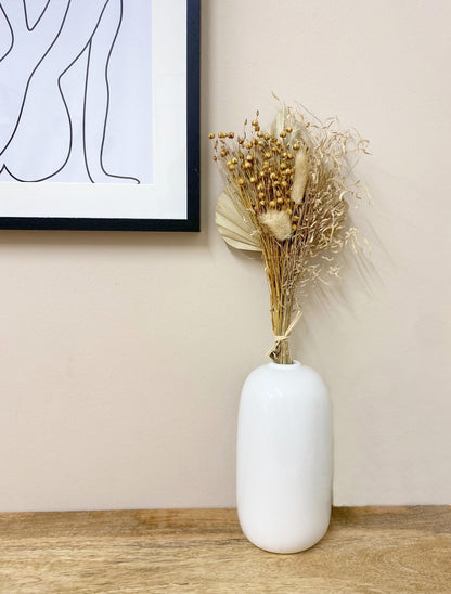 Set of Four Bouquets of Dried Grasses with Palm Spear