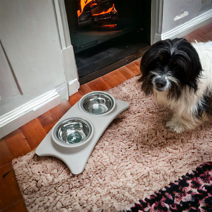 Double Pet Bowls For Dog & Cat