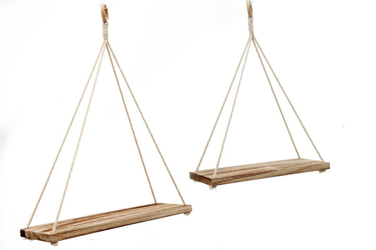 Set of Two Hanging Wall Shelves