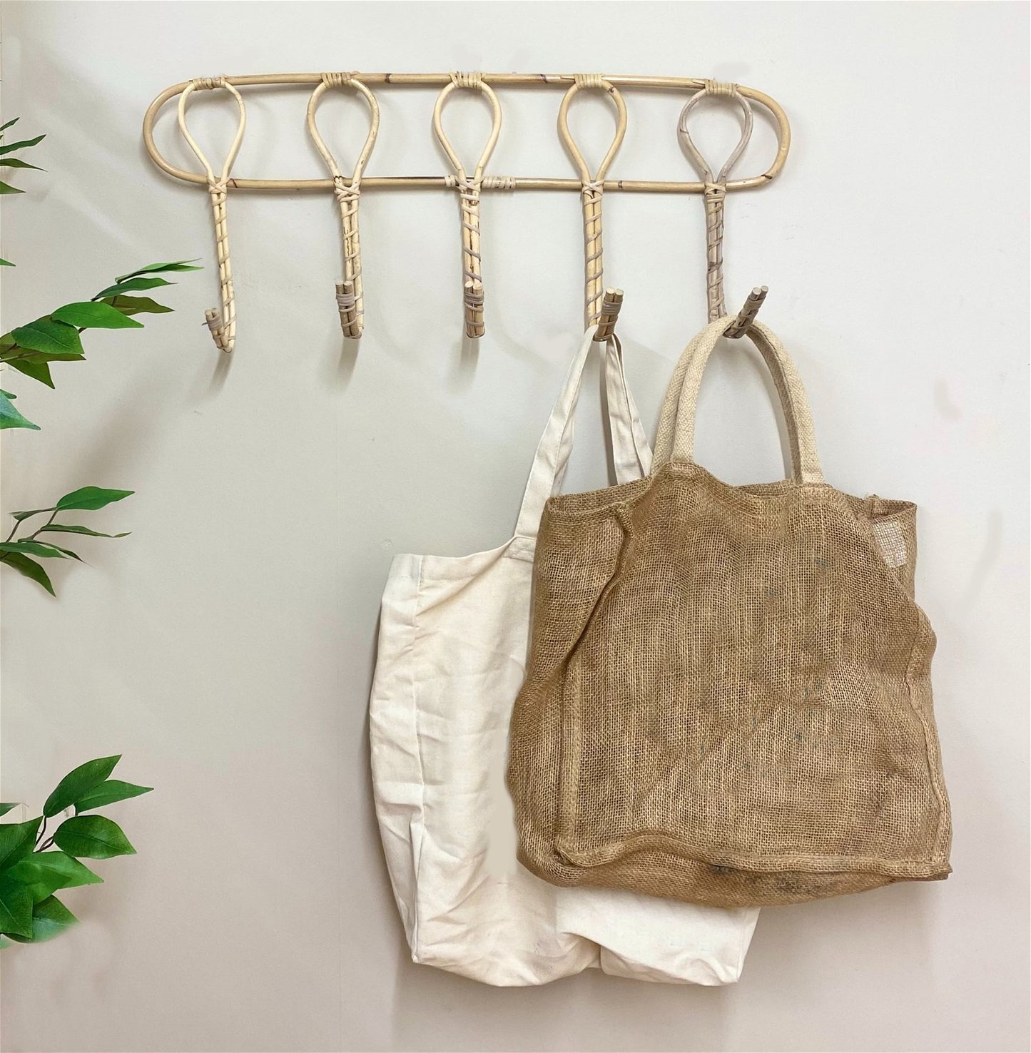 Wall Mounted Rattan Hooks