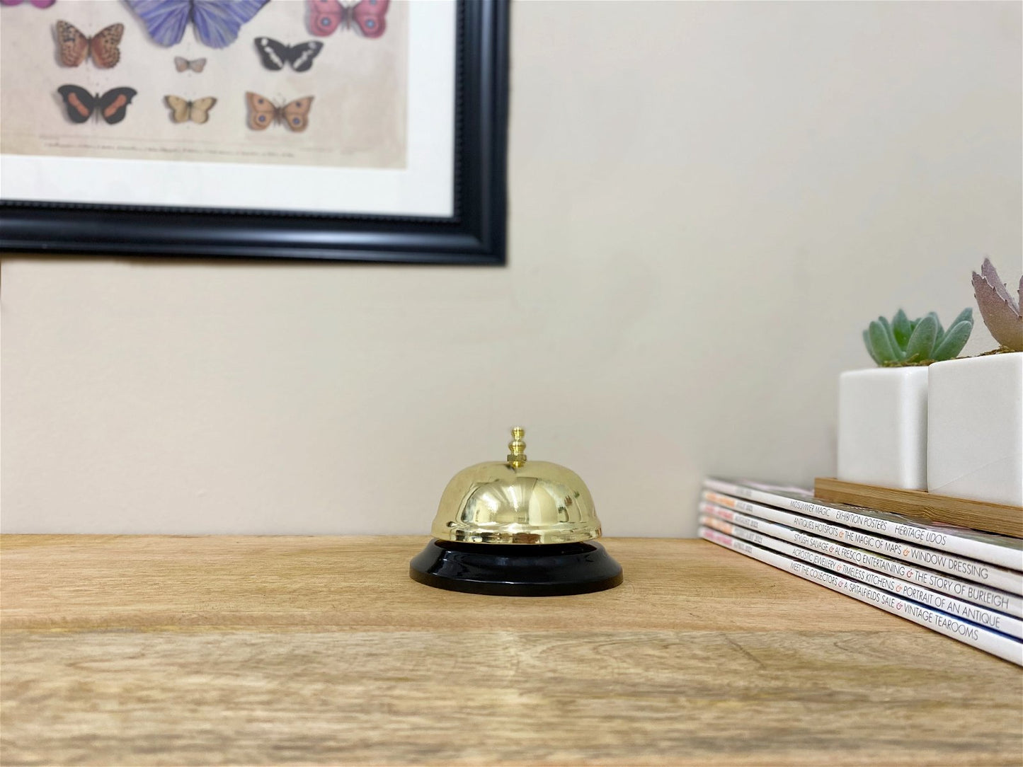 Black Desk Service Bell 8.3cm