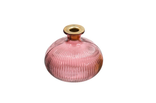 Pink Glass Candle Holder