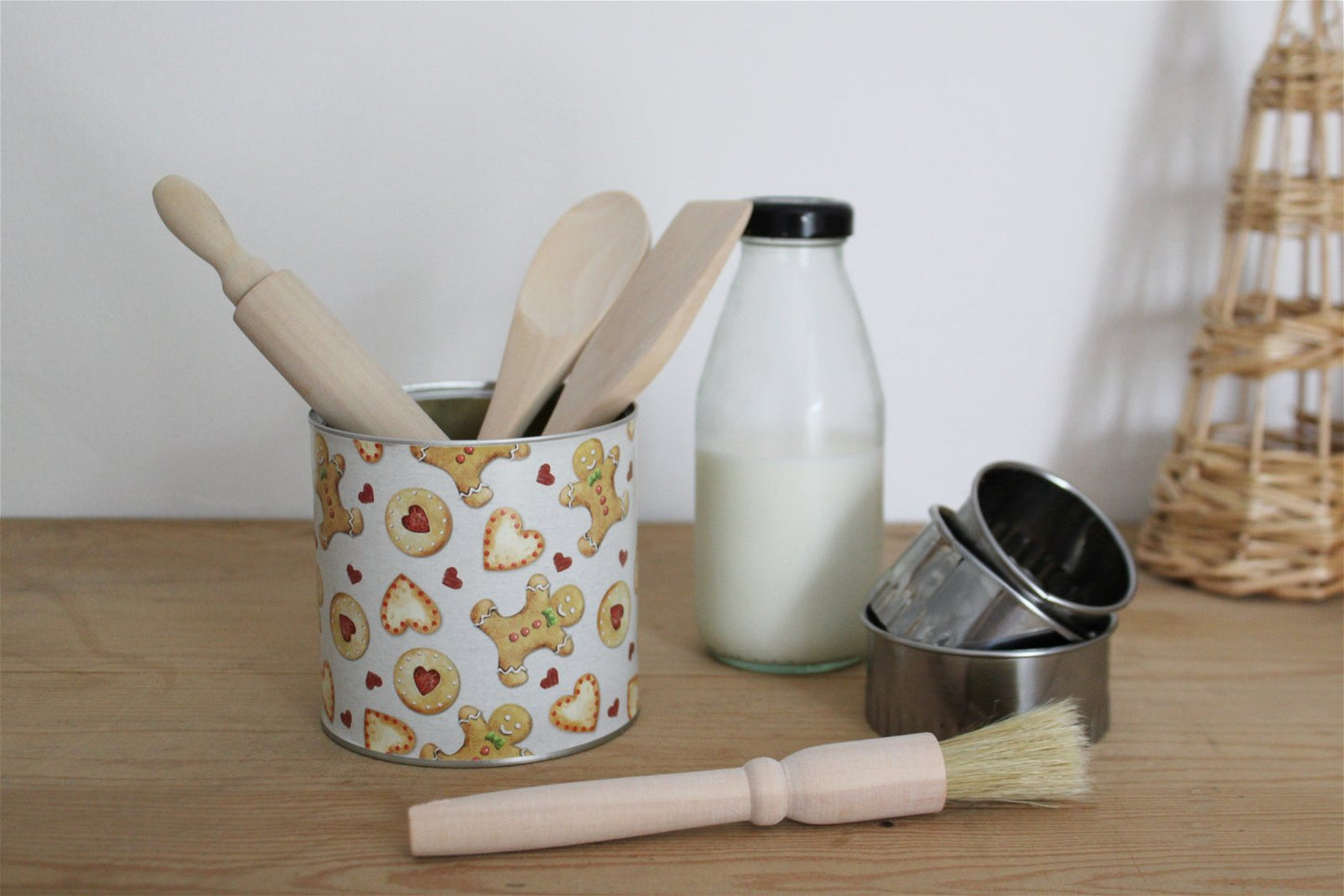 Gingerbread Bakery Wooden Utensils Set