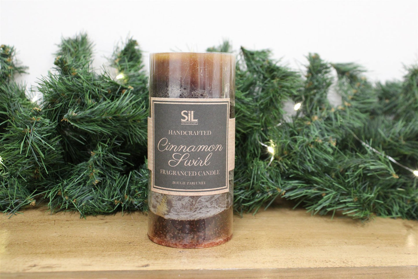 Cinnamon Swirl Ombre Pillar Candle