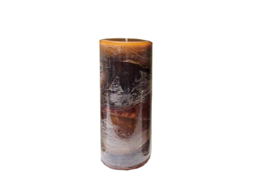 Cinnamon Swirl Ombre Pillar Candle