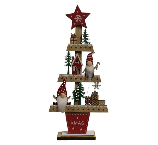 Freestanding Wooden Christmas Tree Ornament